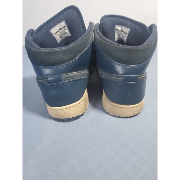 Nike Air Jordan 1 Retro Mid Armory Navy/Electrolime Jumpman 554724-421 Mens 13 - Picture 13 of 16
